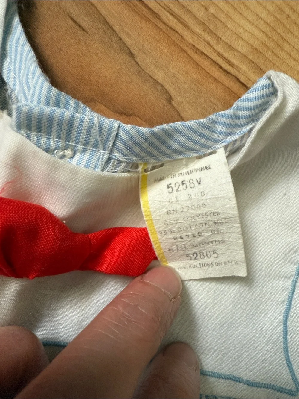 Kids Two-Piece Sailor Outfit - Light Blue & White with Red Bow